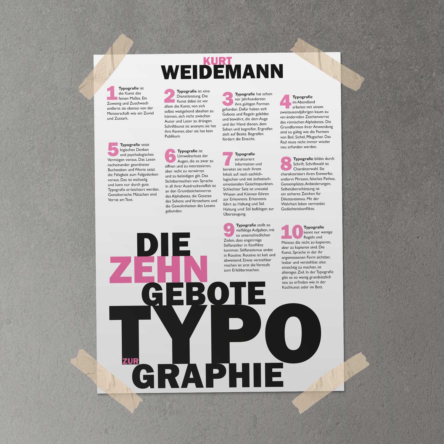 Plakat Typografie